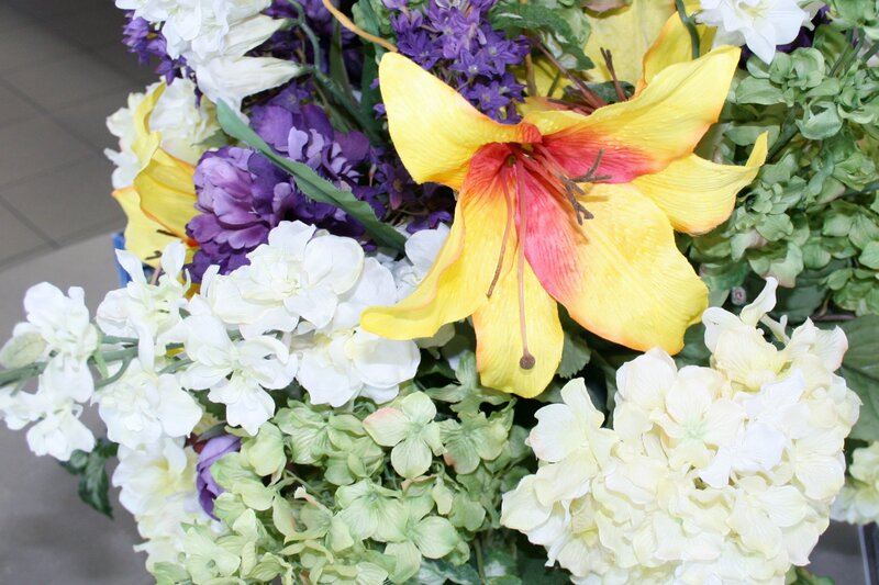 Yellow Lily in Bouquet — Calm, Photograph