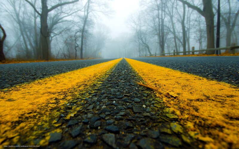 Yellow Lines on Road