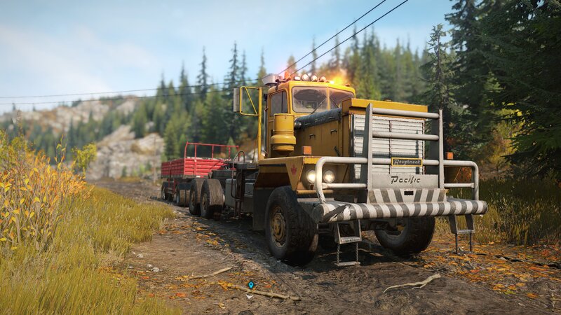 Yellow Logging Truck — Rural