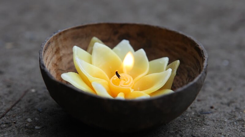 Yellow Lotus Candle