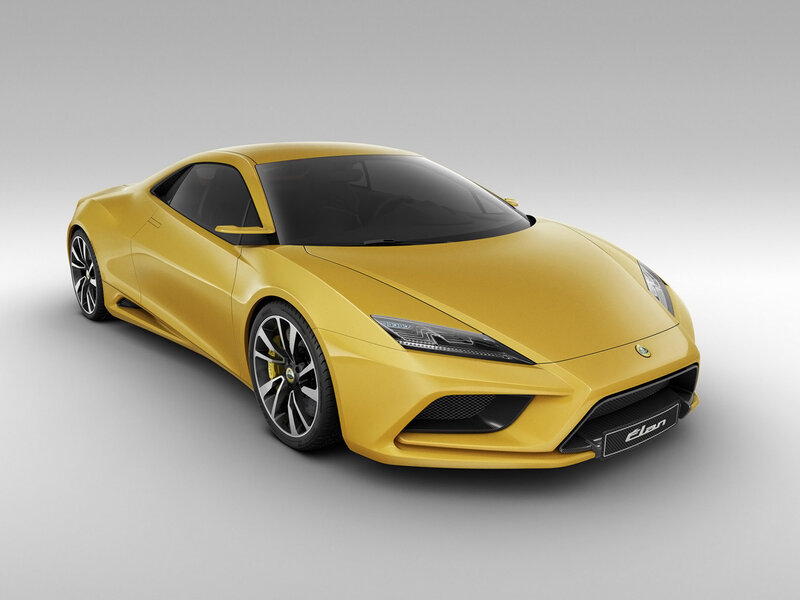 Yellow Lotus Elan concept car