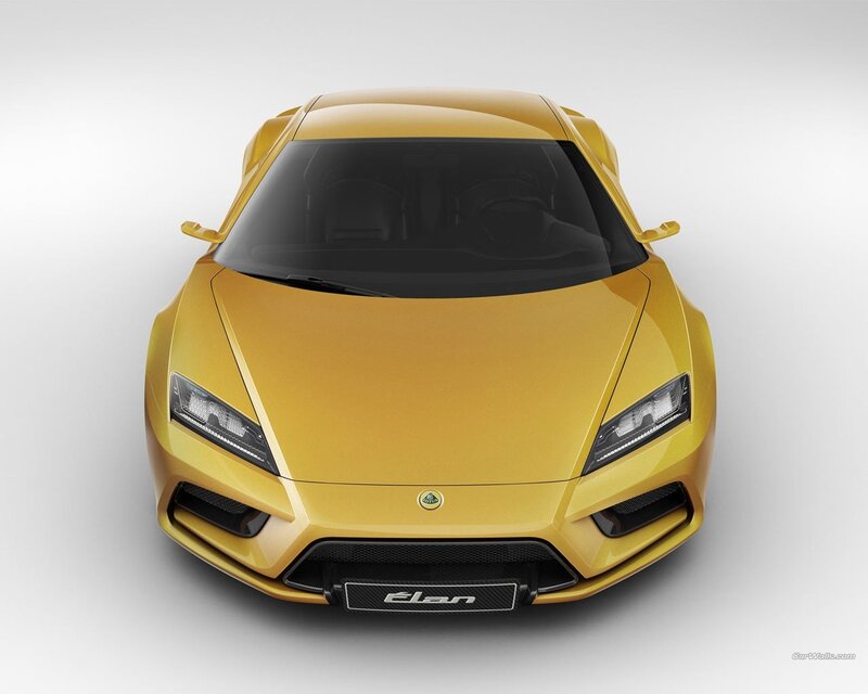 Yellow Lotus Elan sports car