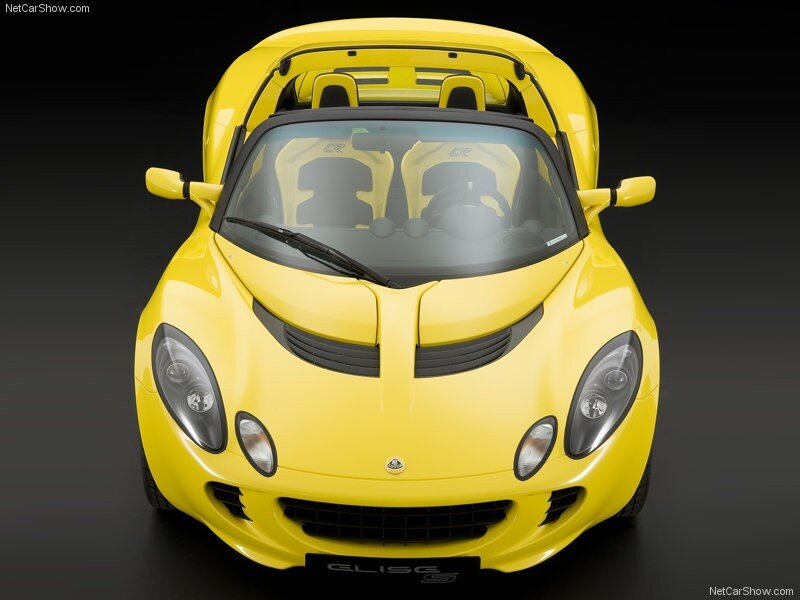 Yellow Lotus Elise S sports car