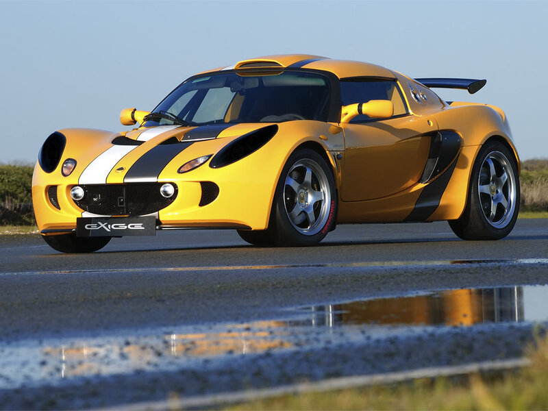 Yellow Lotus Exige sports car