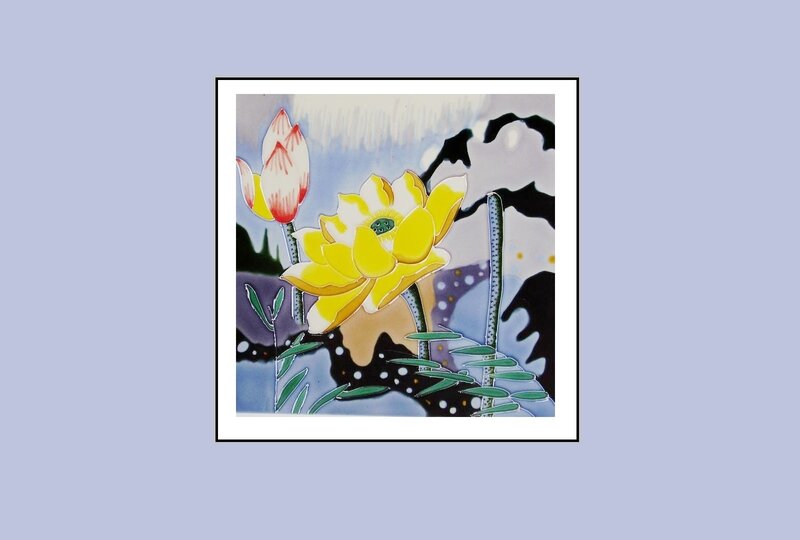 Yellow Lotus Flower — Serene, Painting