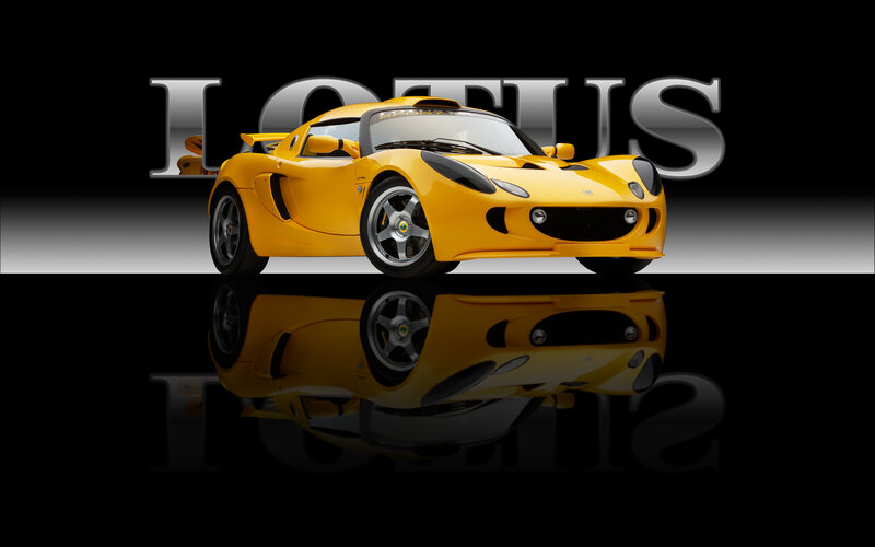 Yellow Lotus sports car