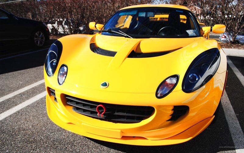 Yellow Lotus sports car