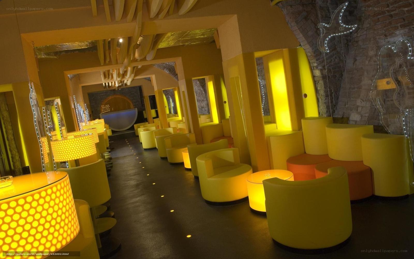 yellow lounge interior