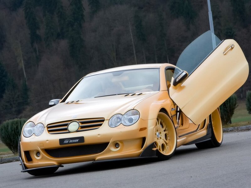 yellow luxury sports car