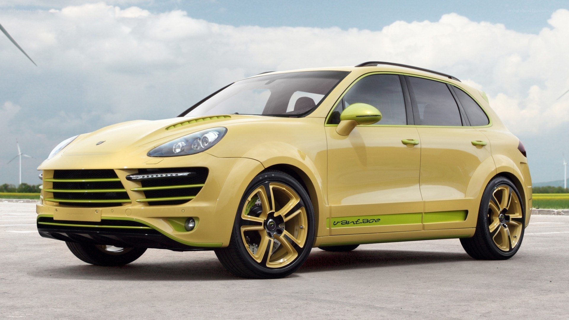 yellow luxury SUV