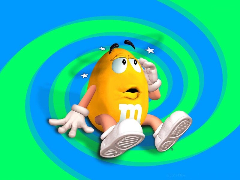 Yellow M&m Character — Blue