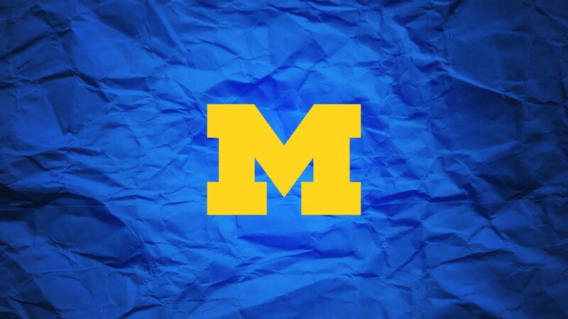 Yellow M on Blue Paper
