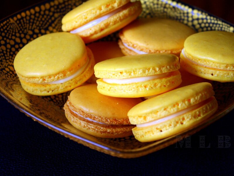 Yellow Macarons on Plate