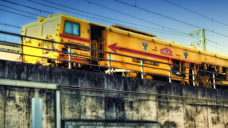 Yellow Maintenance Train — Dramatic