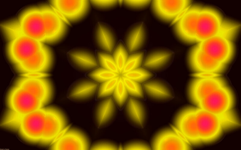yellow mandala pattern