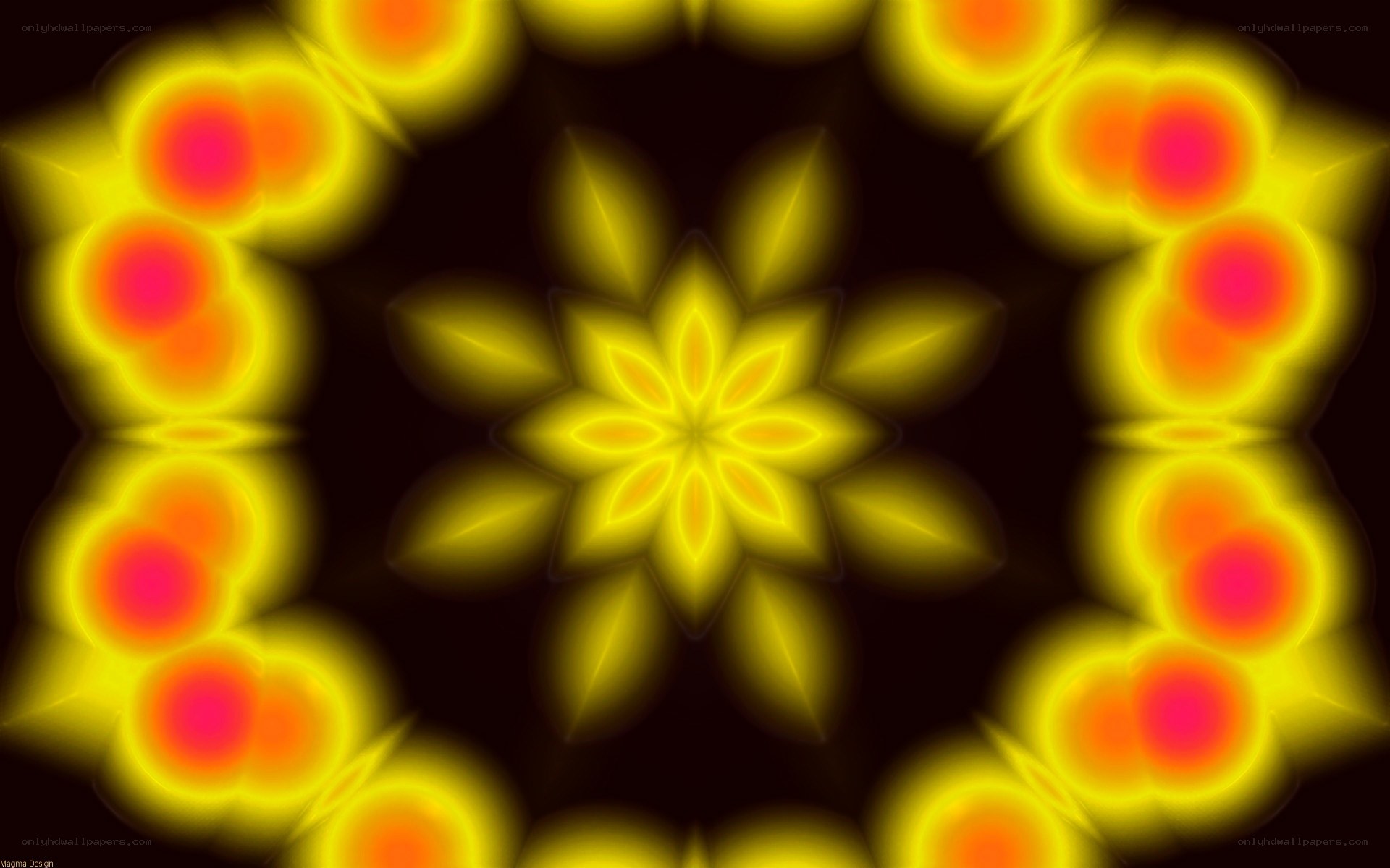 yellow mandala pattern