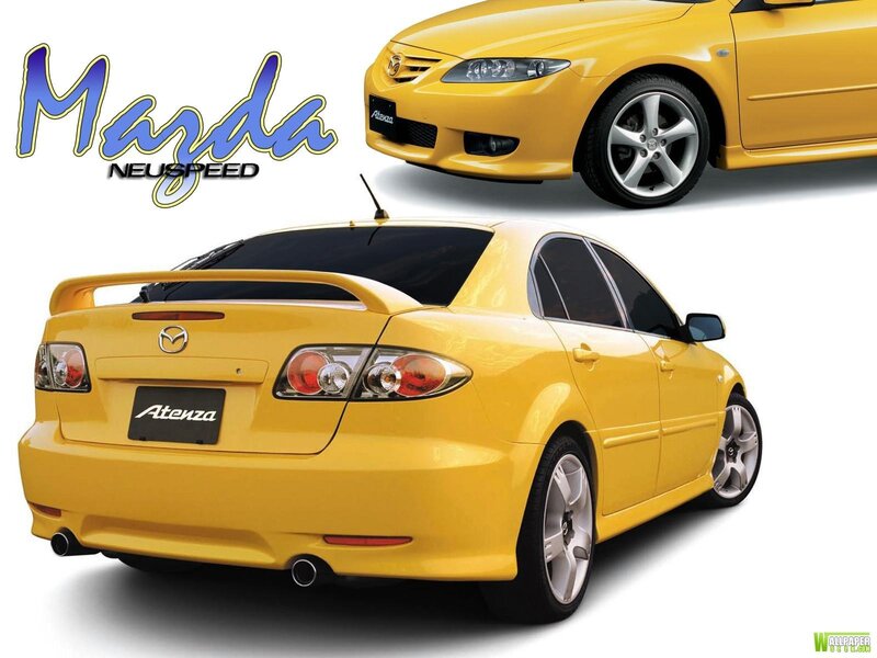 Yellow Mazda Atenza car