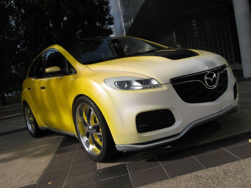 Yellow Mazda Concept Car