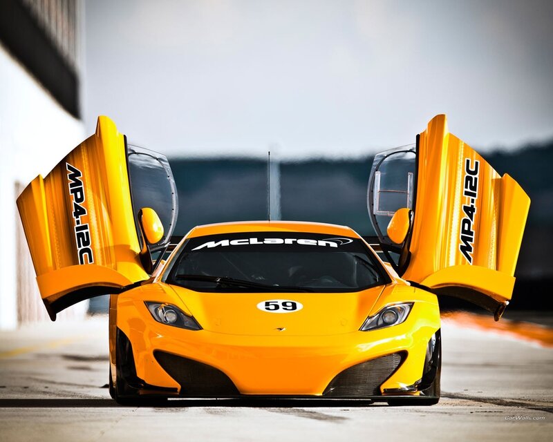 Yellow McLaren MP4-12C