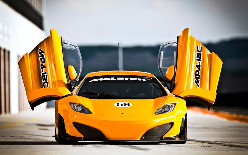 Yellow McLaren MP4-12C