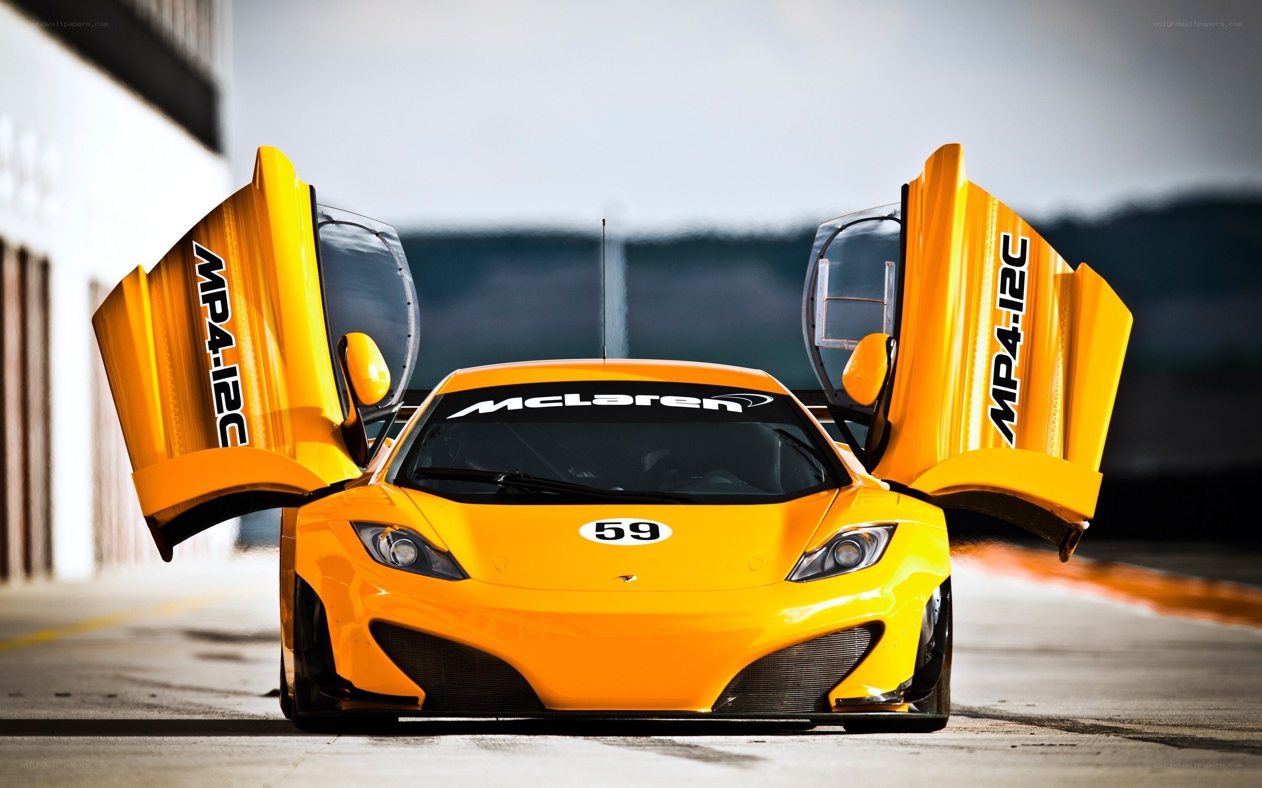 Yellow McLaren MP4-12C