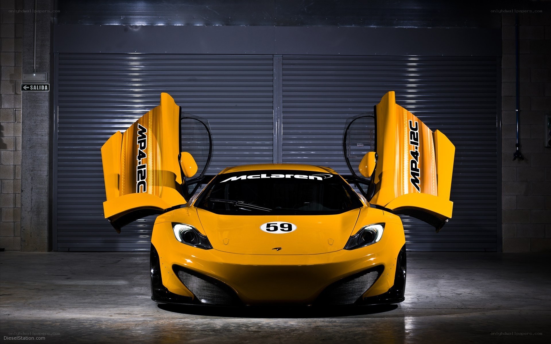 Yellow McLaren MP4-12C