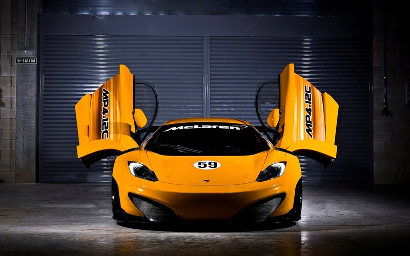 Yellow McLaren MP4-12C — Dramatic, Photograph, Car Doors