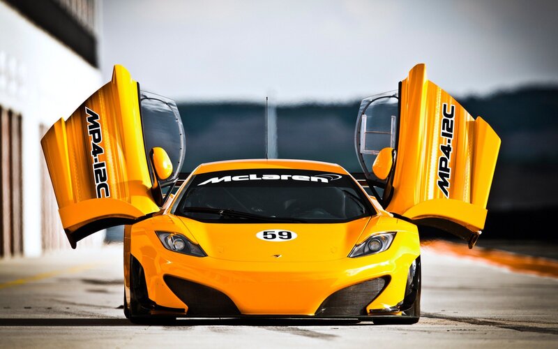 Yellow McLaren MP4-12C — Dramatic, Photograph, Race Car