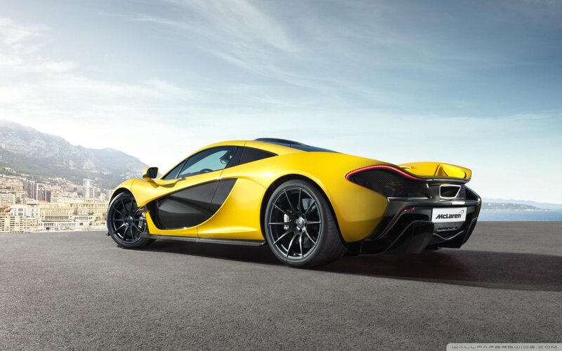 Yellow McLaren P1 Car — Dramatic, Afternoon