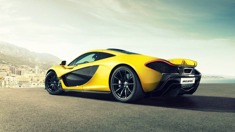Yellow McLaren P1 sports car