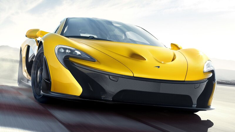 yellow McLaren P1 sports car
