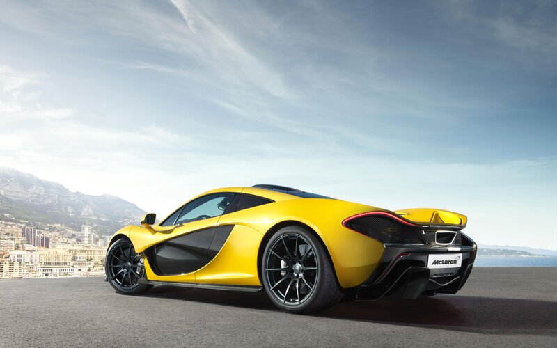 Yellow McLaren P1 sports car