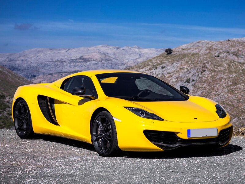 Yellow McLaren sports car
