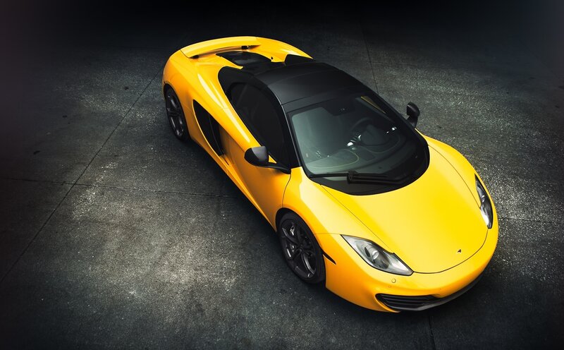 Yellow McLaren sports car