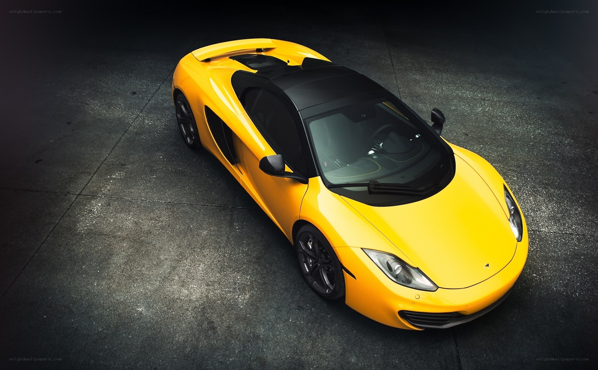Yellow McLaren sports car