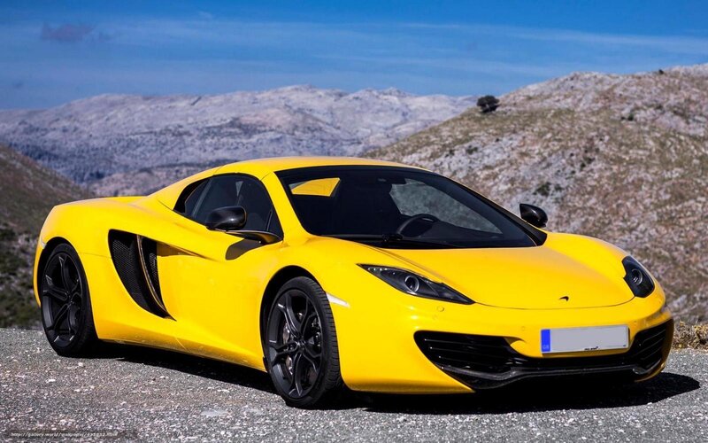 Yellow McLaren sports car