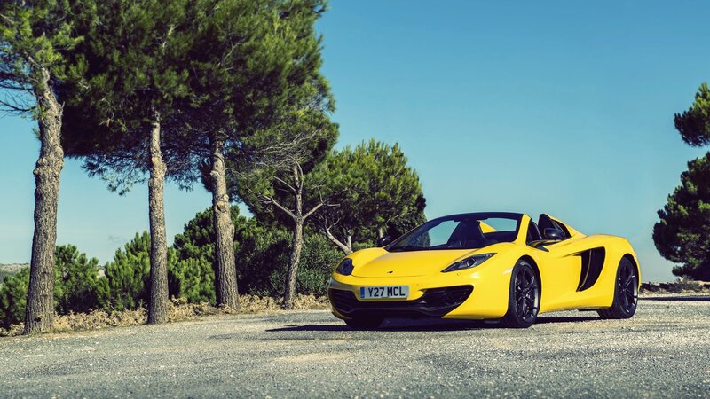 Yellow McLaren sports car