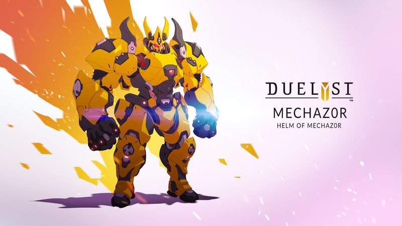 Yellow Mecha Robot — Dramatic, Digital Art
