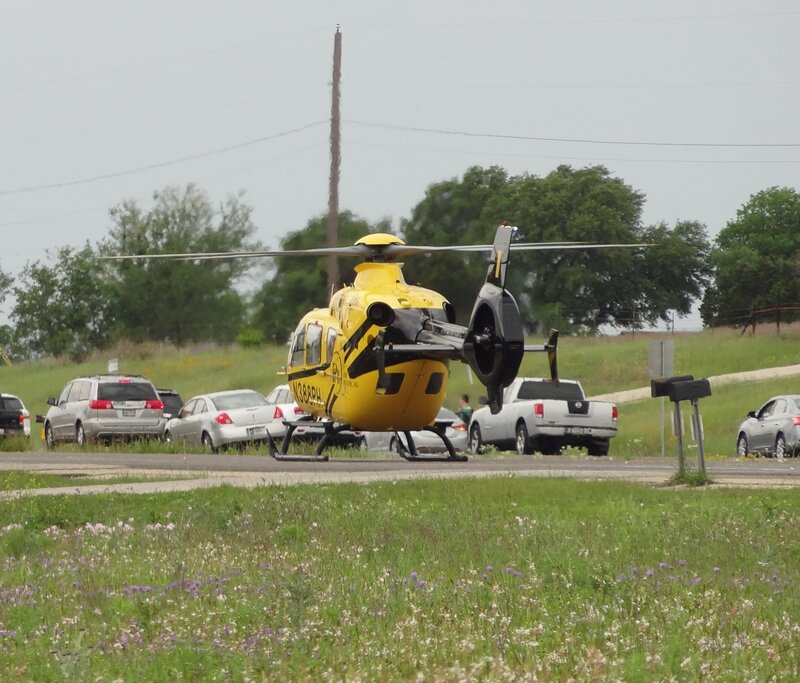 Yellow Medical Helicopter