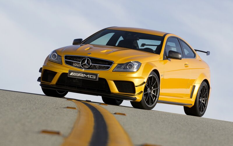 Yellow Mercedes-AMG C63 Coupe