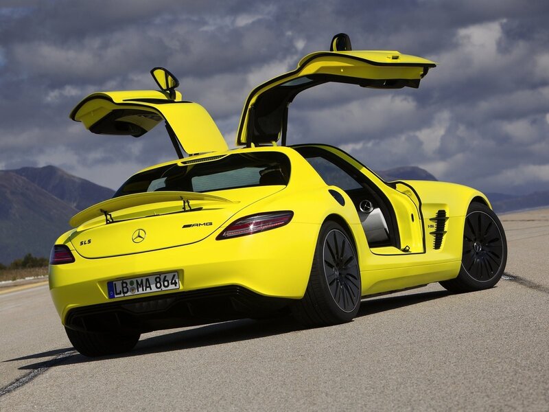 Yellow Mercedes-AMG SLS