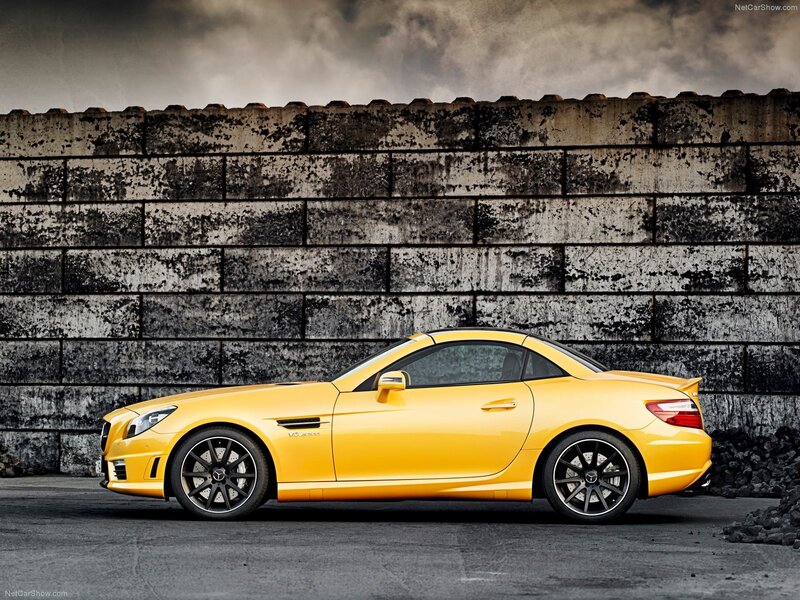 Yellow Mercedes-Benz SLK