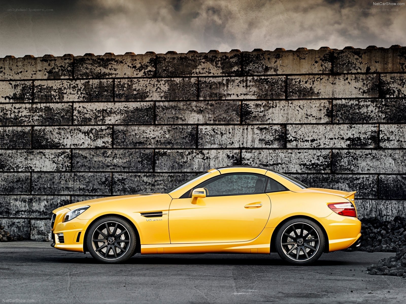 Yellow Mercedes-Benz SLK