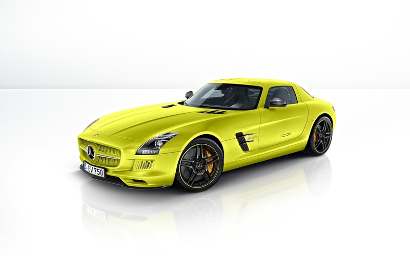 yellow mercedes-benz sports car