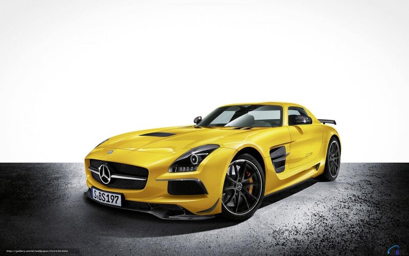 yellow mercedes-benz sports car