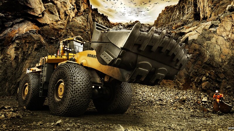Yellow Mining Truck — Dramatic