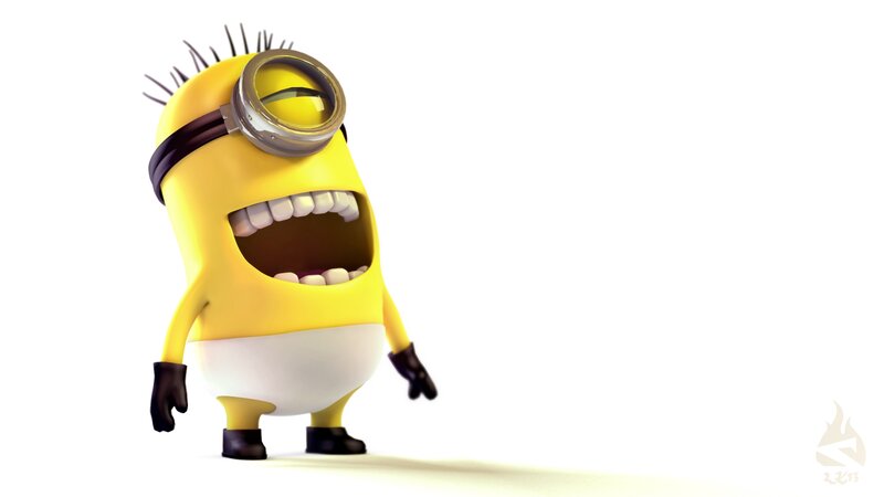 Yellow Minion Character — Playful
