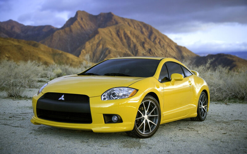 Yellow Mitsubishi Eclipse — Dramatic