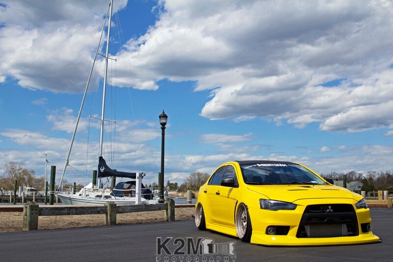 Yellow Mitsubishi Lancer