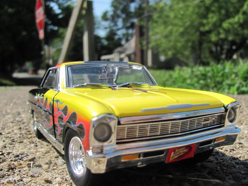 Yellow Model Car — Bright, Afternoon